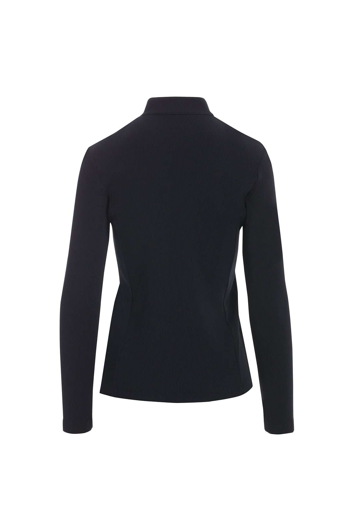 Black Zippered Blouse with Accessory