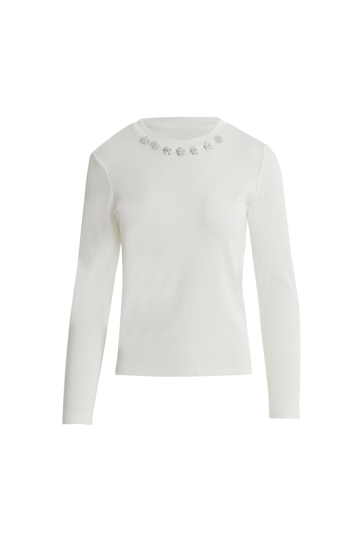 Ecru Hand Embroidered Collar Blouse
