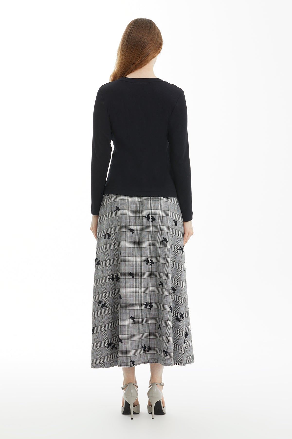 Black Hand Embroidered Collar Blouse