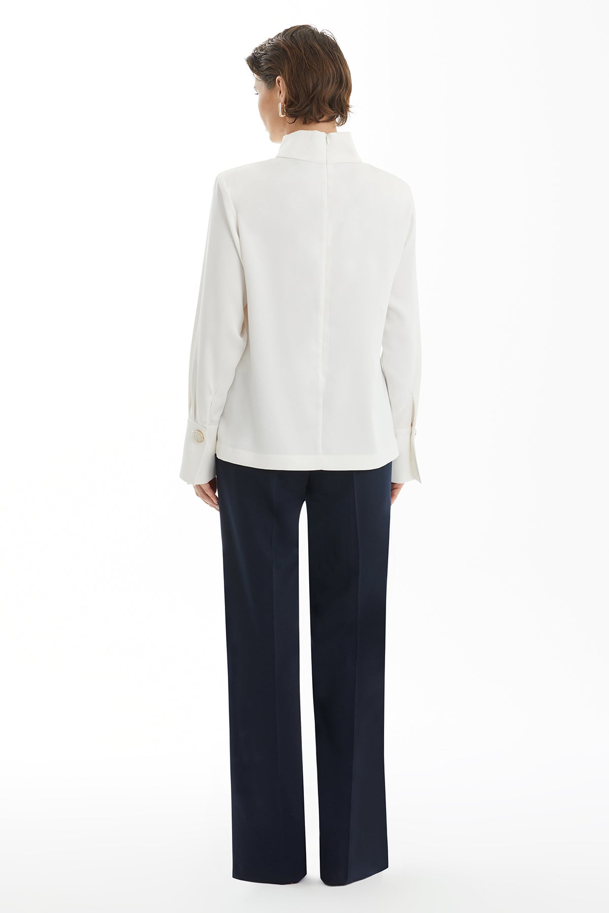 Ecru Turtleneck Blouse