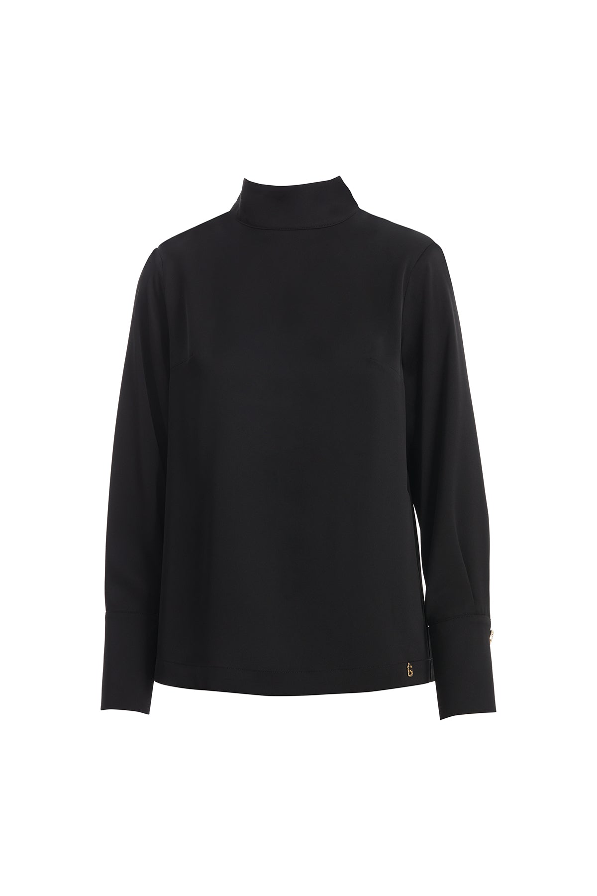 Black Turtleneck Blouse