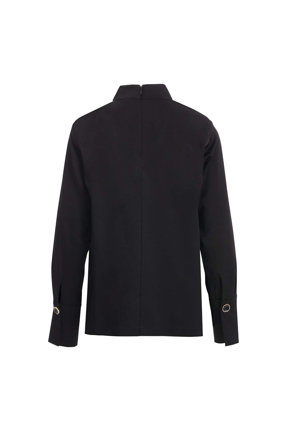 Black Turtleneck Blouse