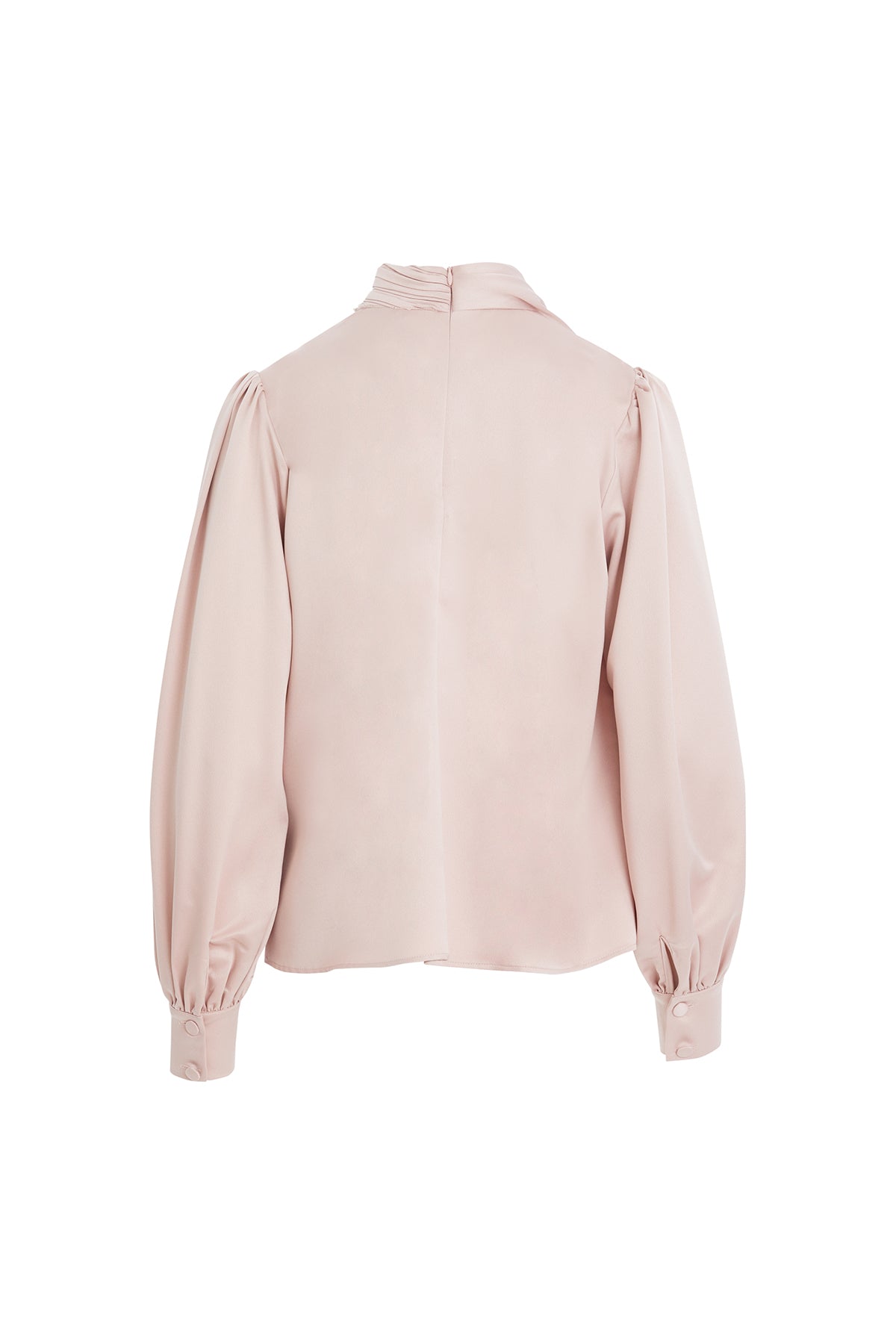 Pink Pleated Embroidered Blouse