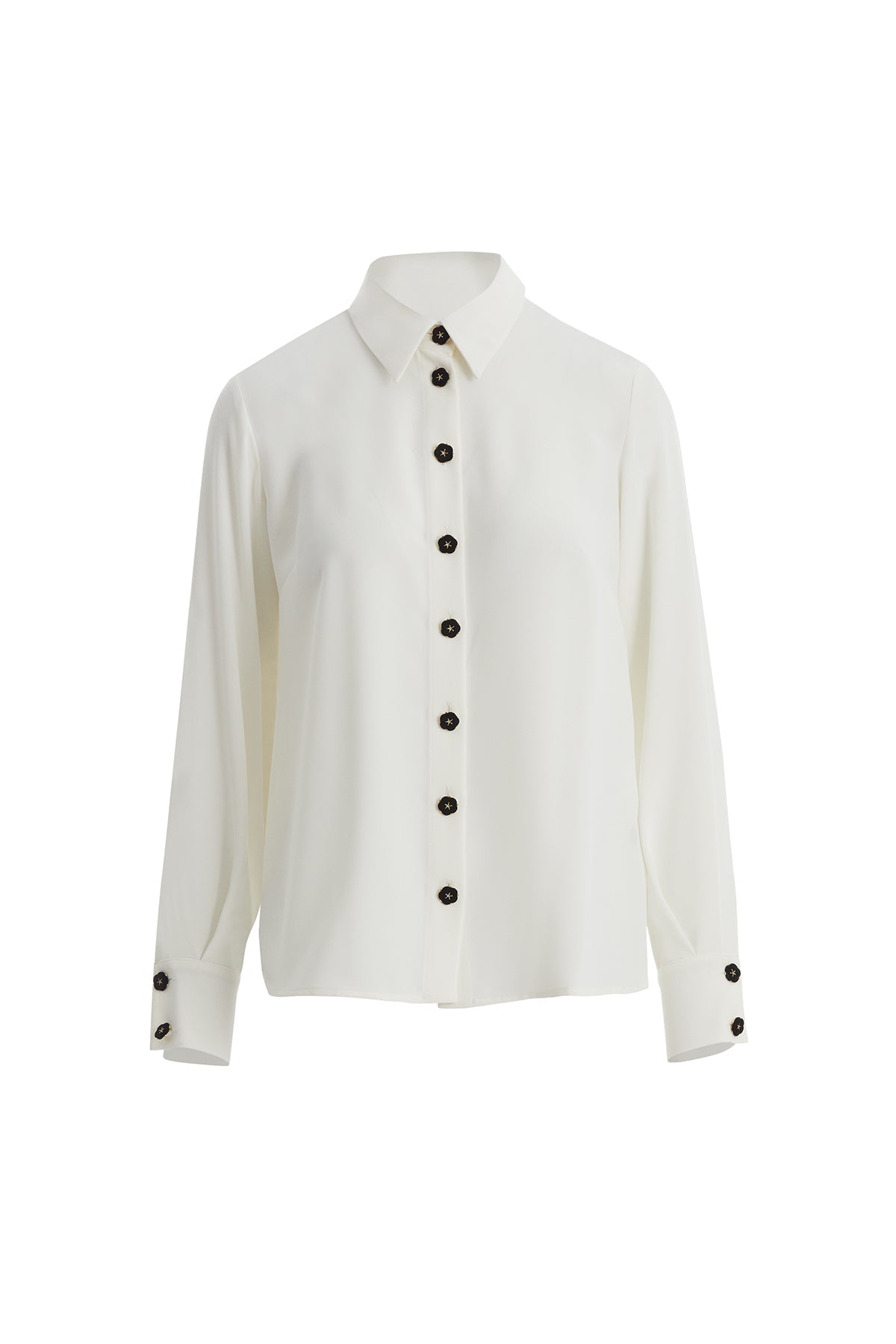 Ecru Shirt with Elegant Button Detail
