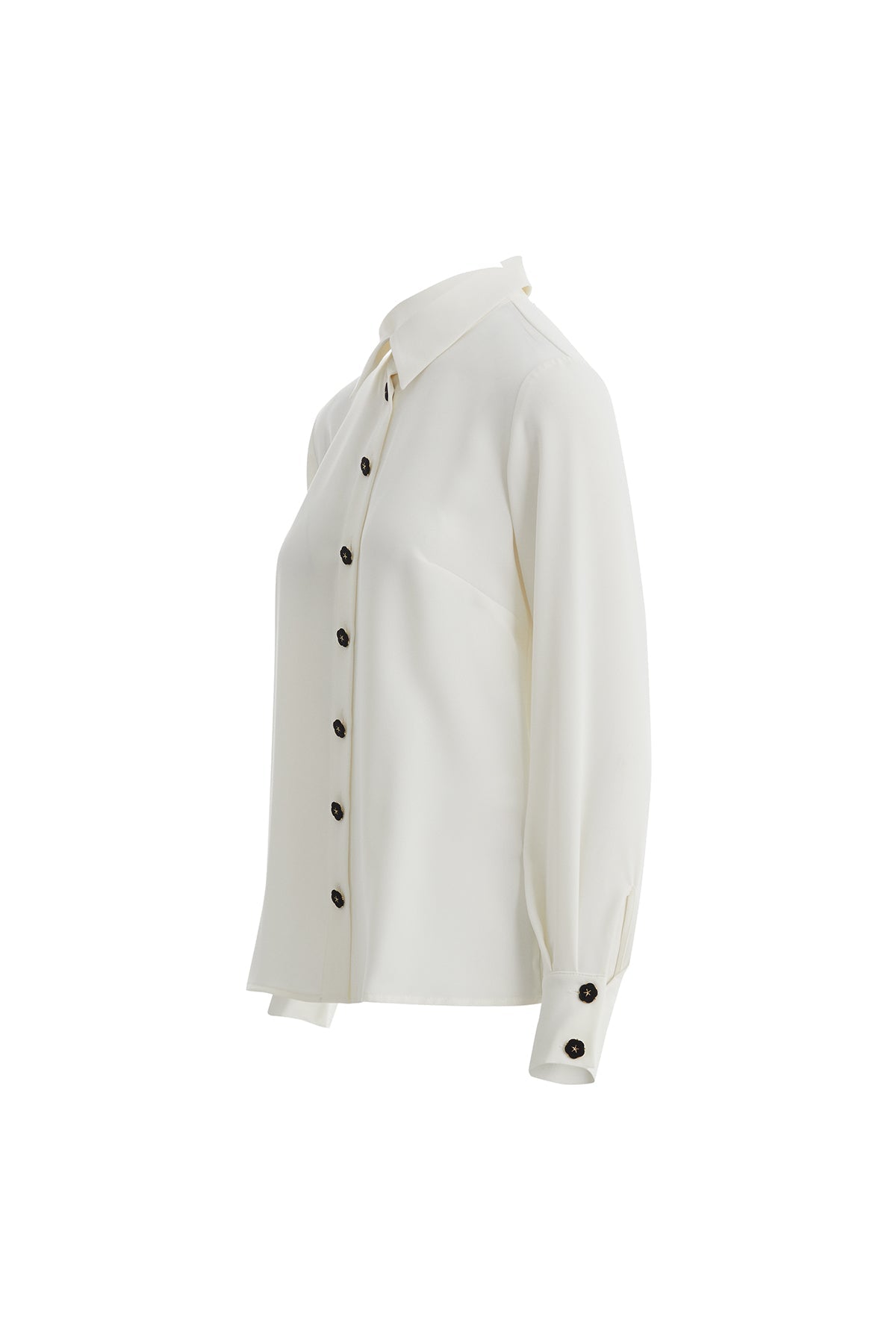 Ecru Shirt with Elegant Button Detail