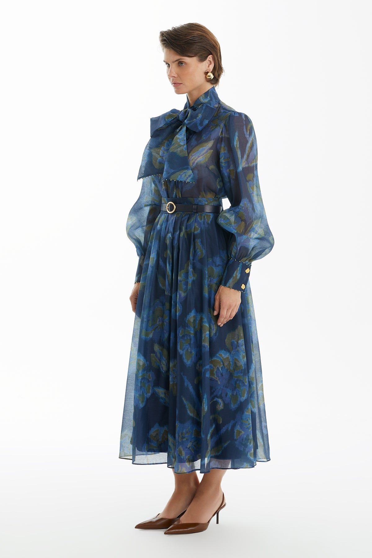 Patterned Flared Skirt