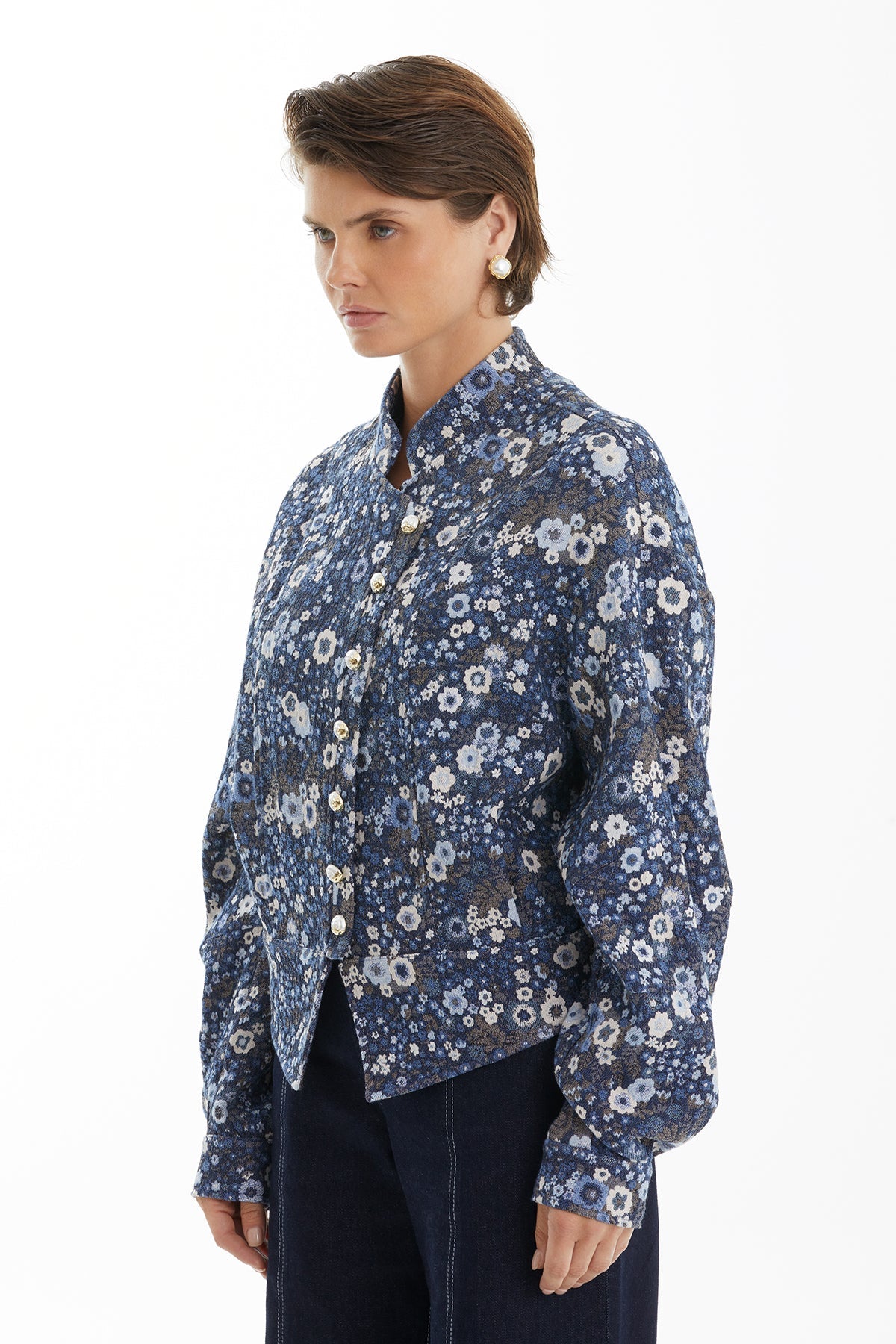 Floral Print Bomber Jacket
