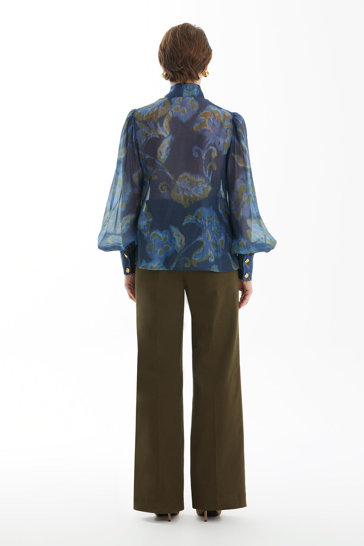 Bow Blouse with Crystal Detail