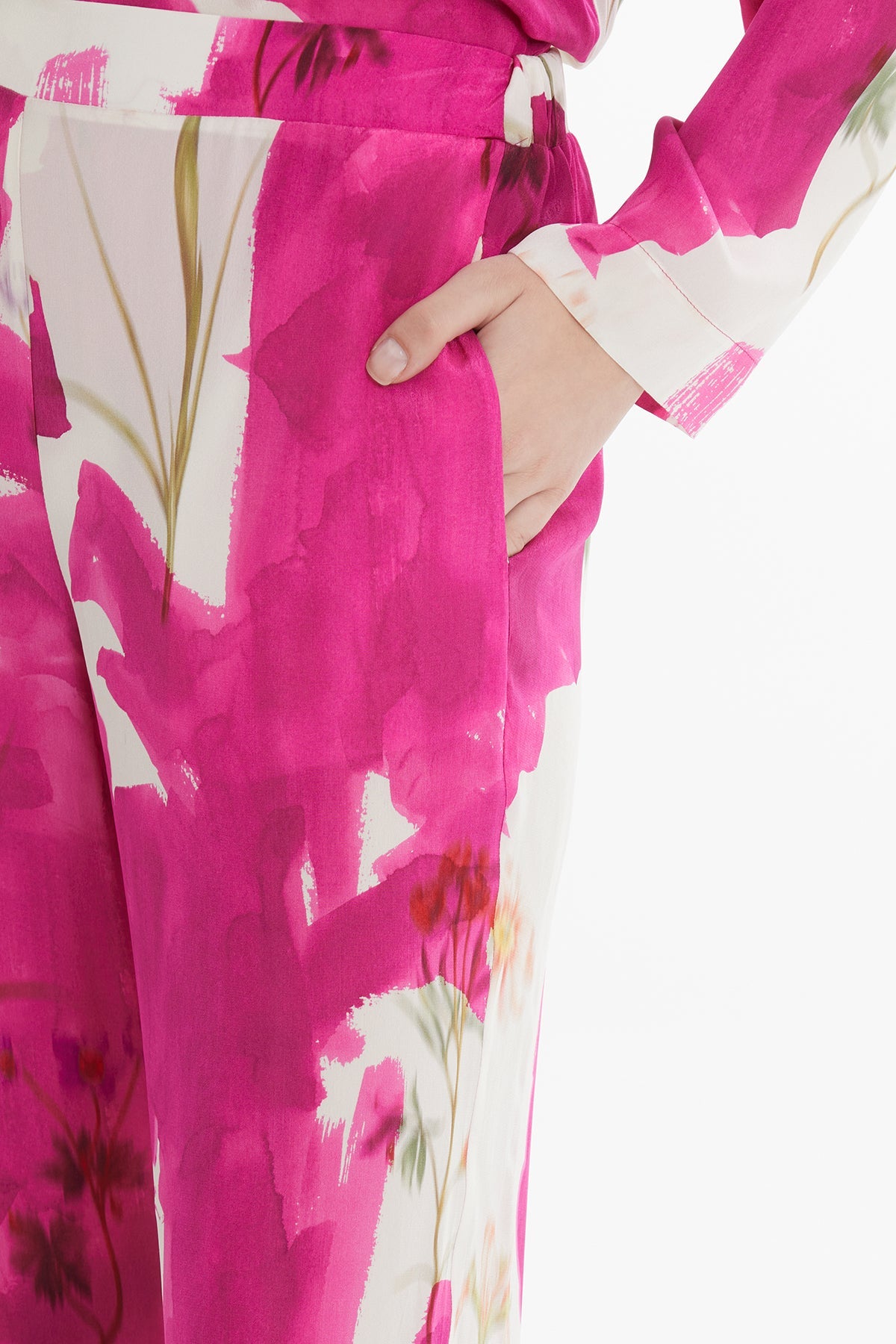 Elasticated Waist Printed Trousers