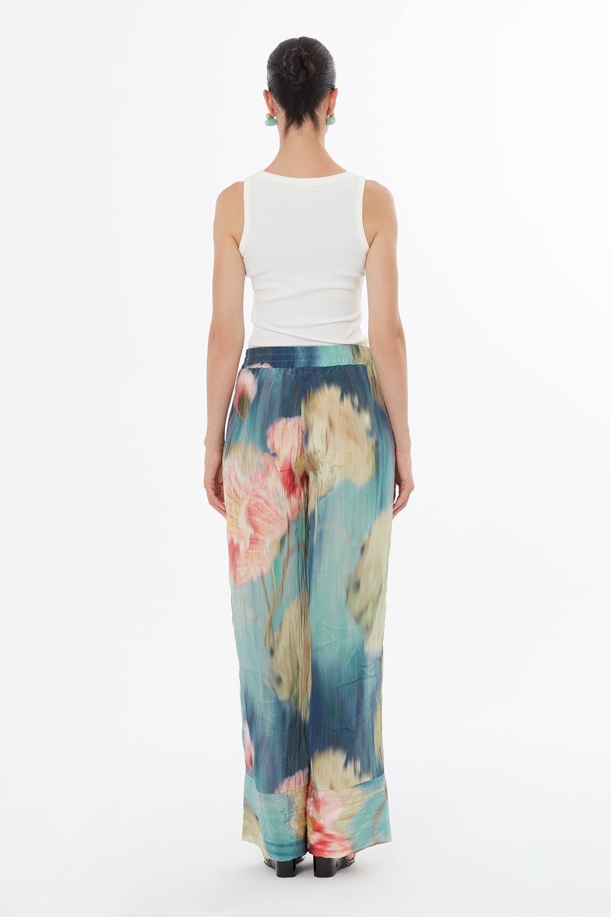 Relaxed Printed Drawstring Trousers