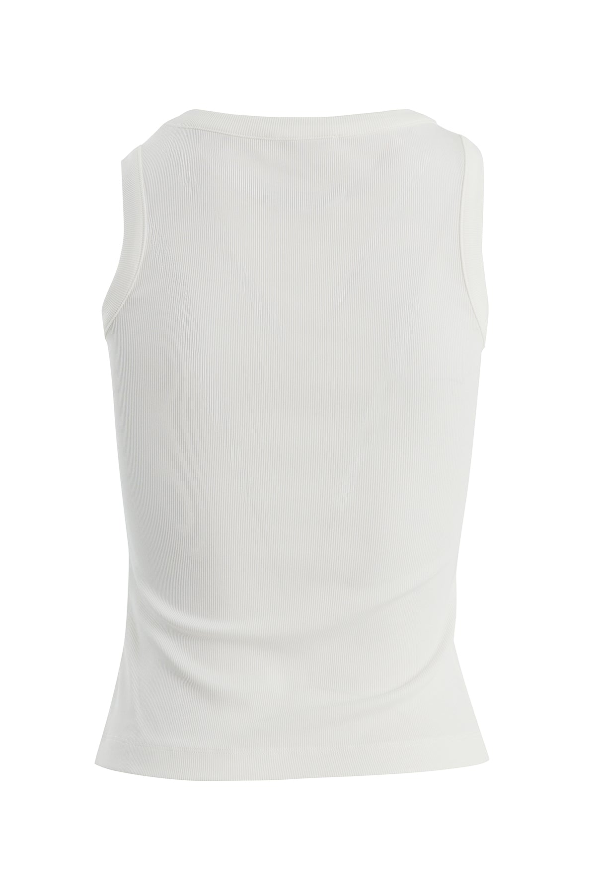 Ecru Embroidered Detail Tank Top
