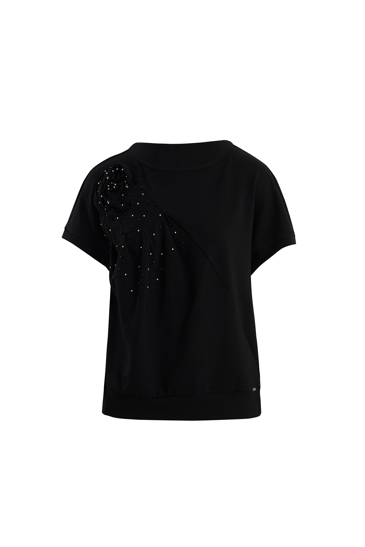 Black Rose Embroidered Blouse