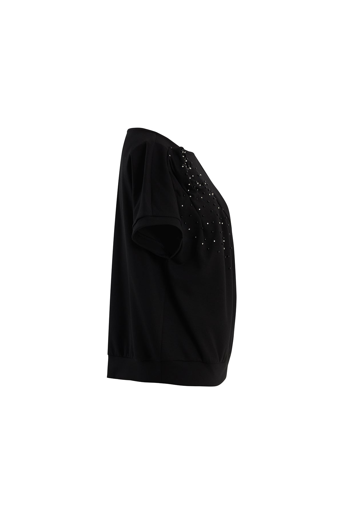 Black Rose Embroidered Blouse