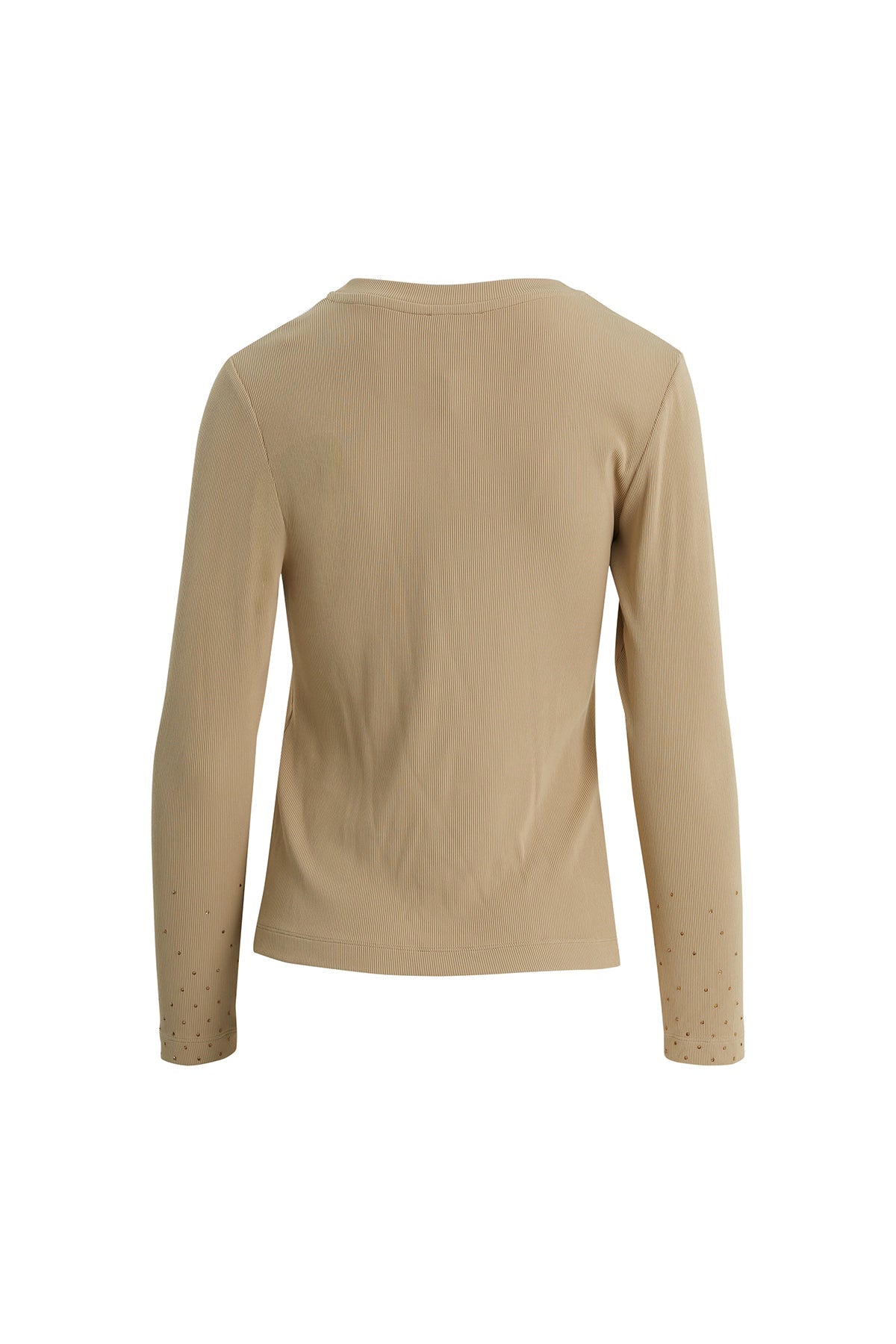 Beige Crystal Appliqué Detail Blouse