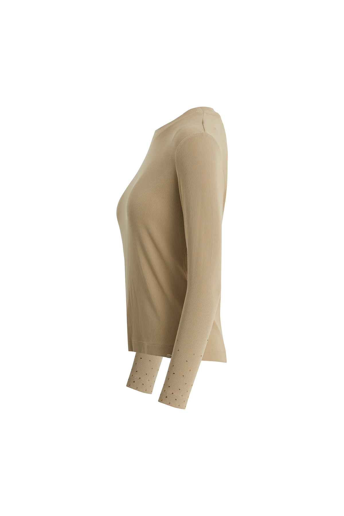 Beige Crystal Appliqué Detail Blouse