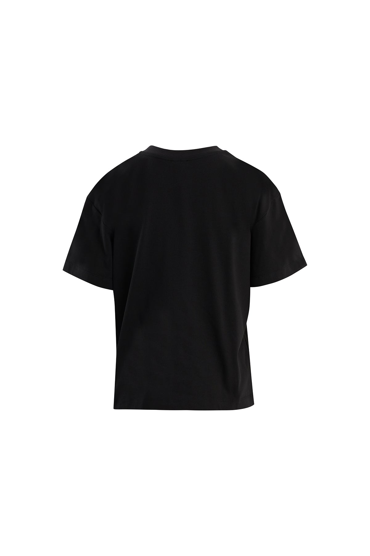 Black Embroidered and Crystal Appliqué T-Shirt