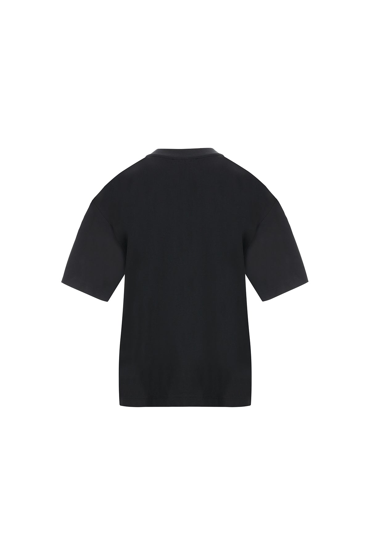 Black Embroidered Oversized White T-Shirt