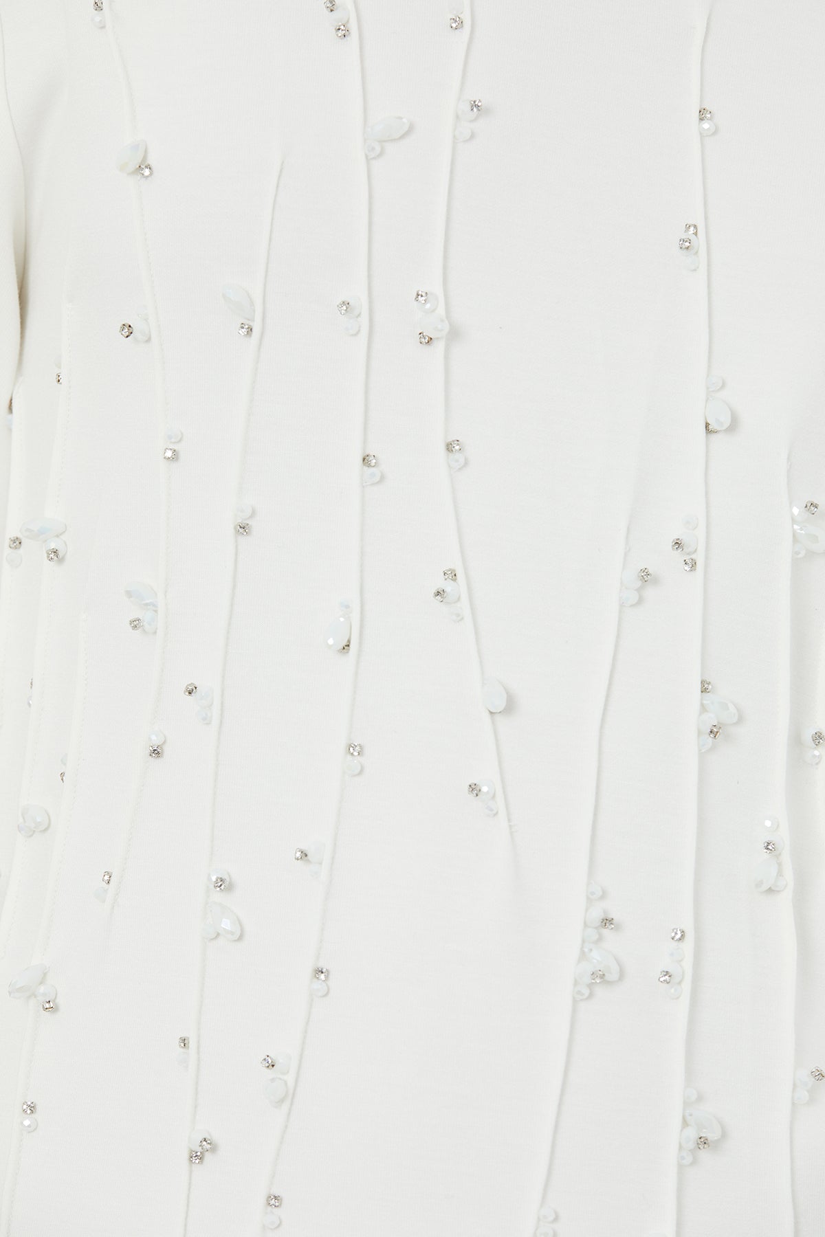 Ecru Embroidered Detail T-Shirt