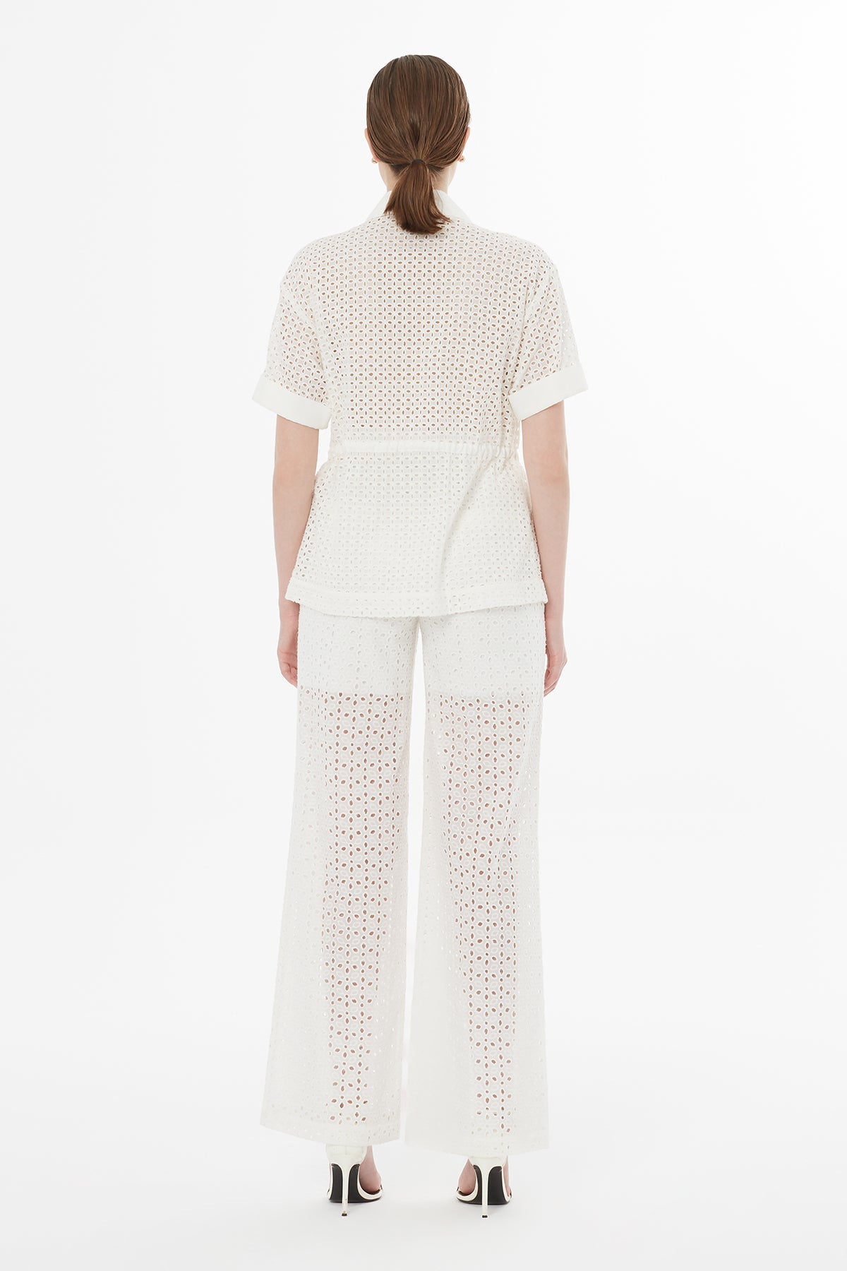 Ecru Elasticated Waist Short-Sleeve Shirt
