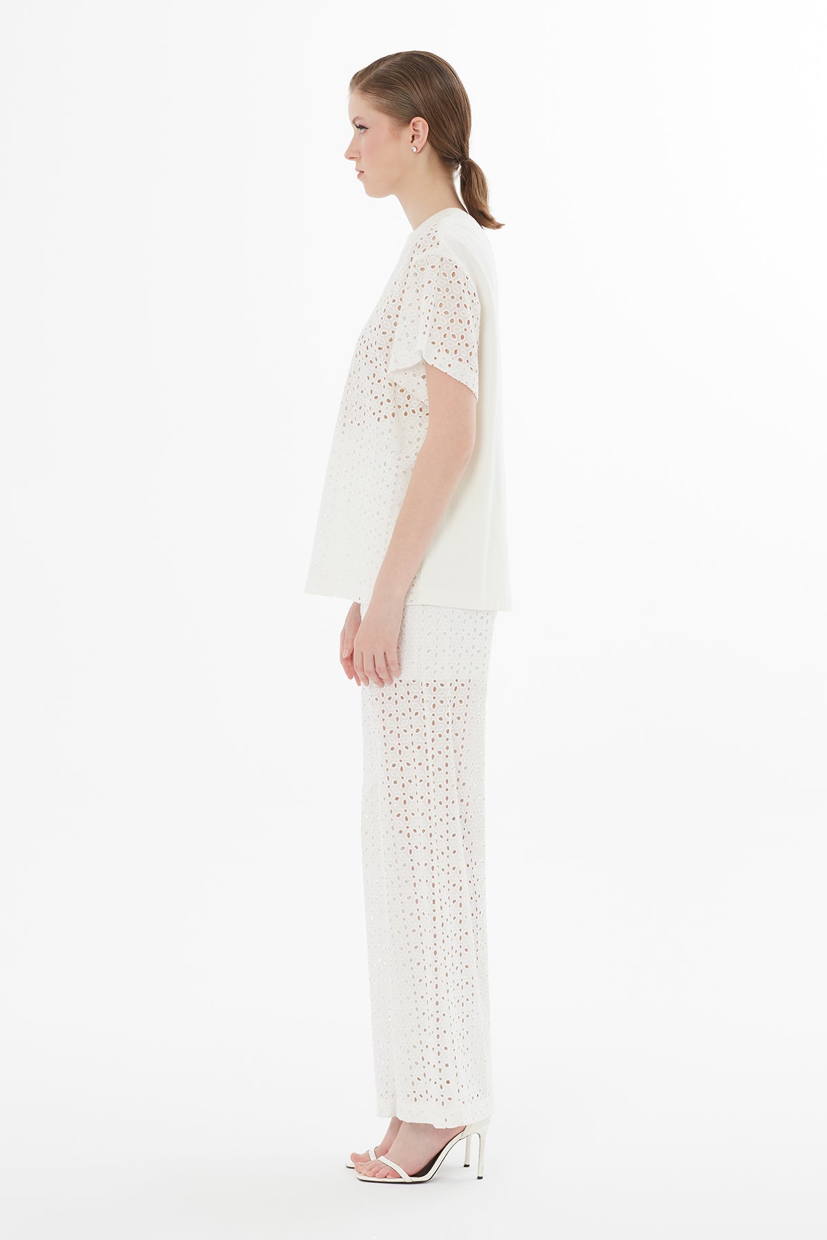 Ecru Crystal Print T-Shirt