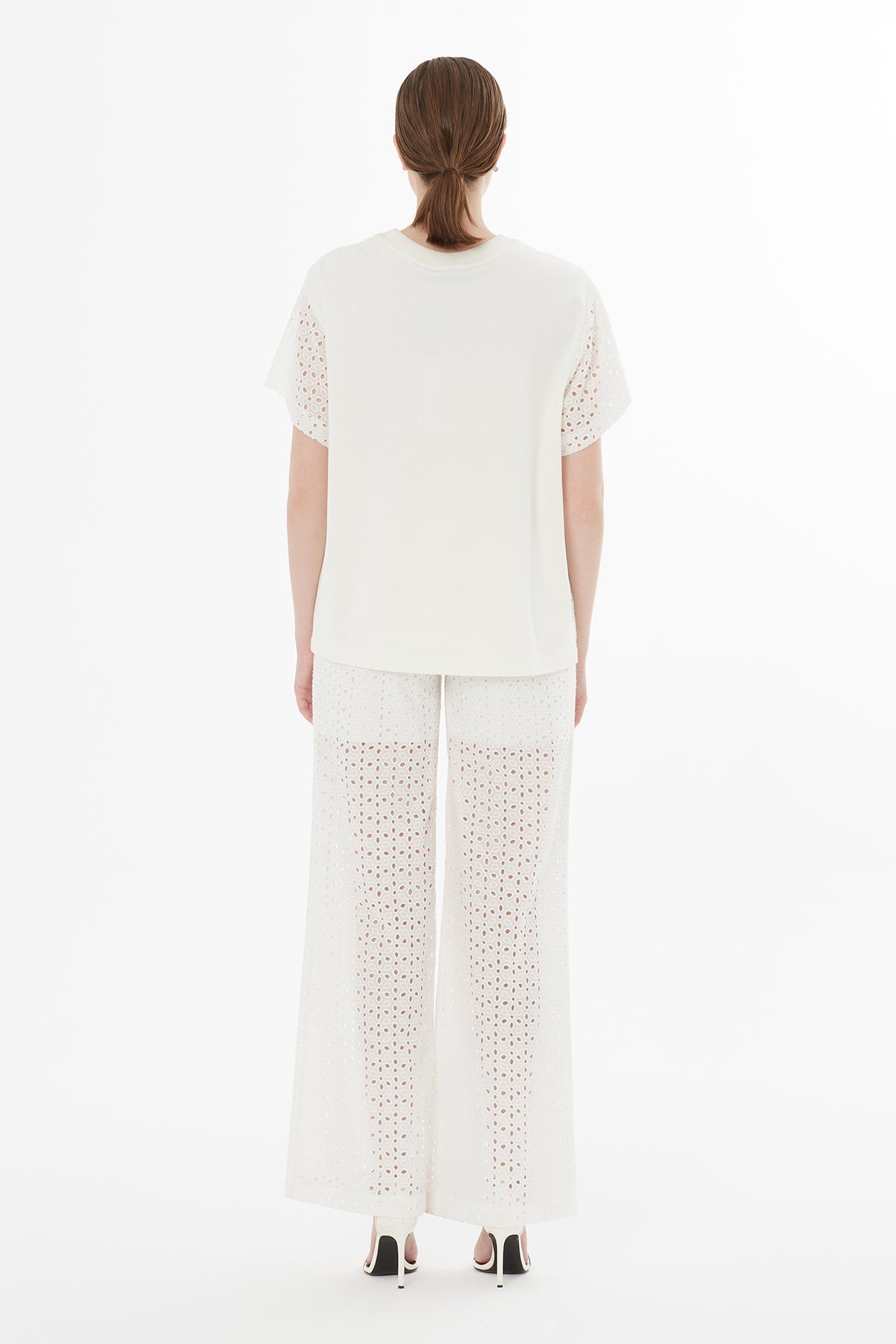 Ecru Crystal Print T-Shirt