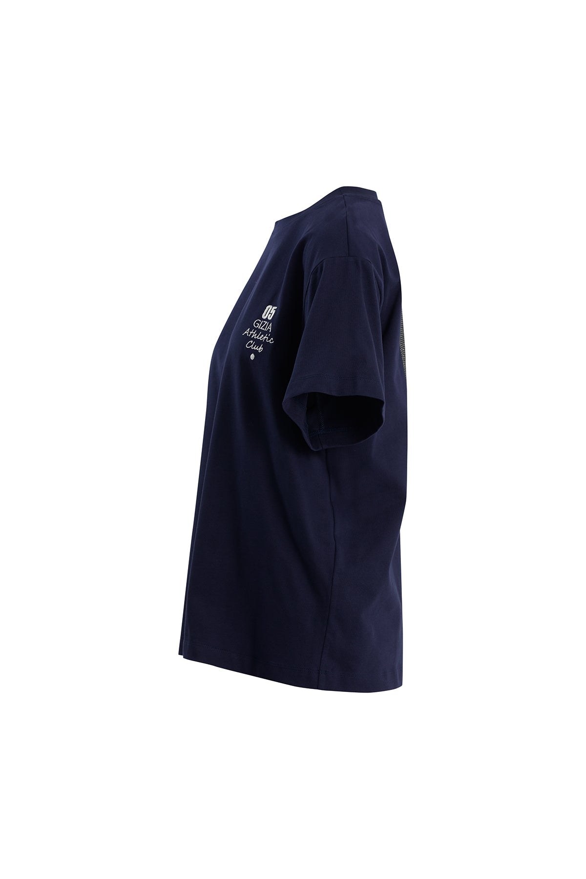 Dark Navy Crystal Print Oversized T-Shirt