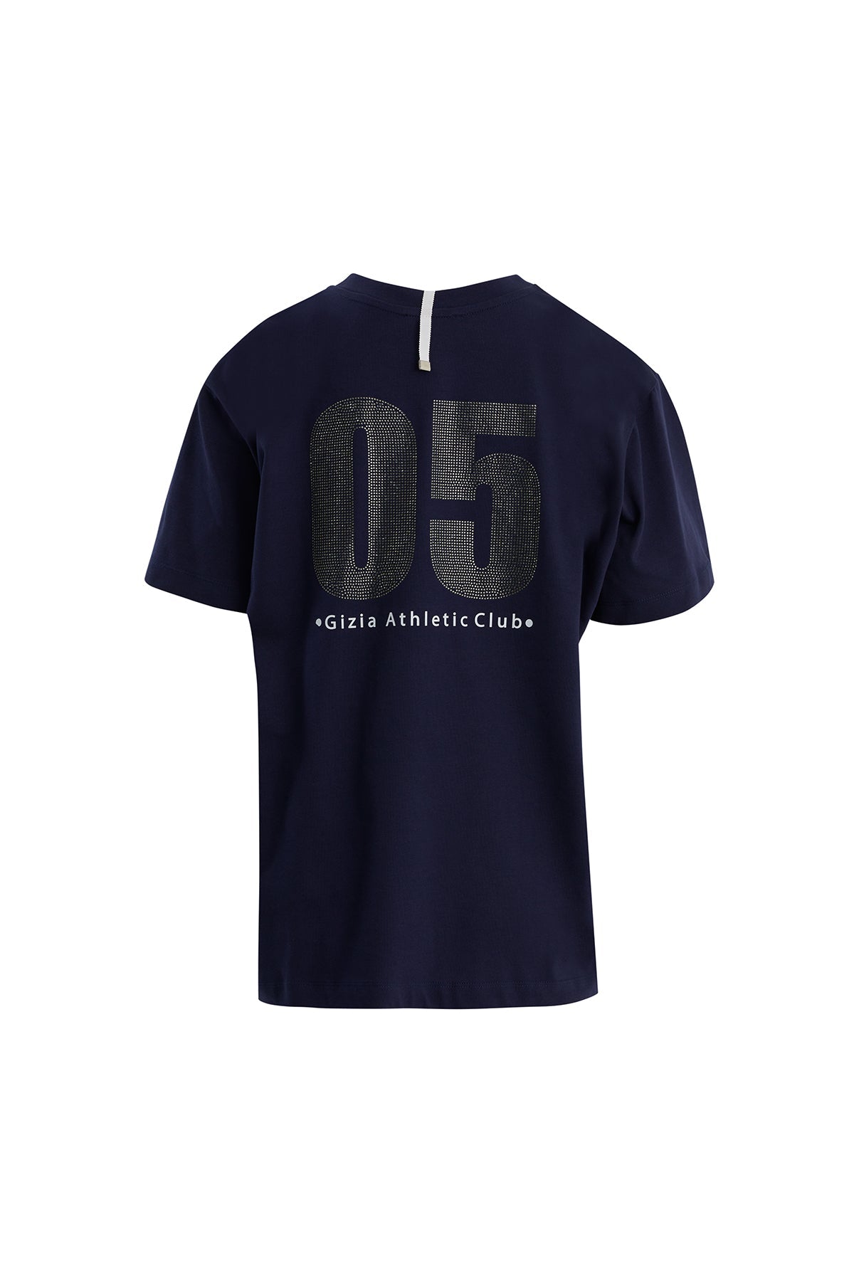 Dark Navy Crystal Print Oversized T-Shirt
