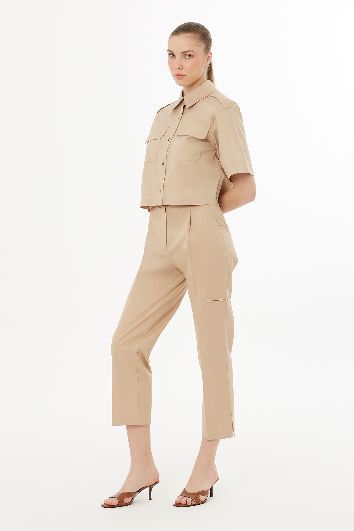 Brown Short Sleeve Shirt