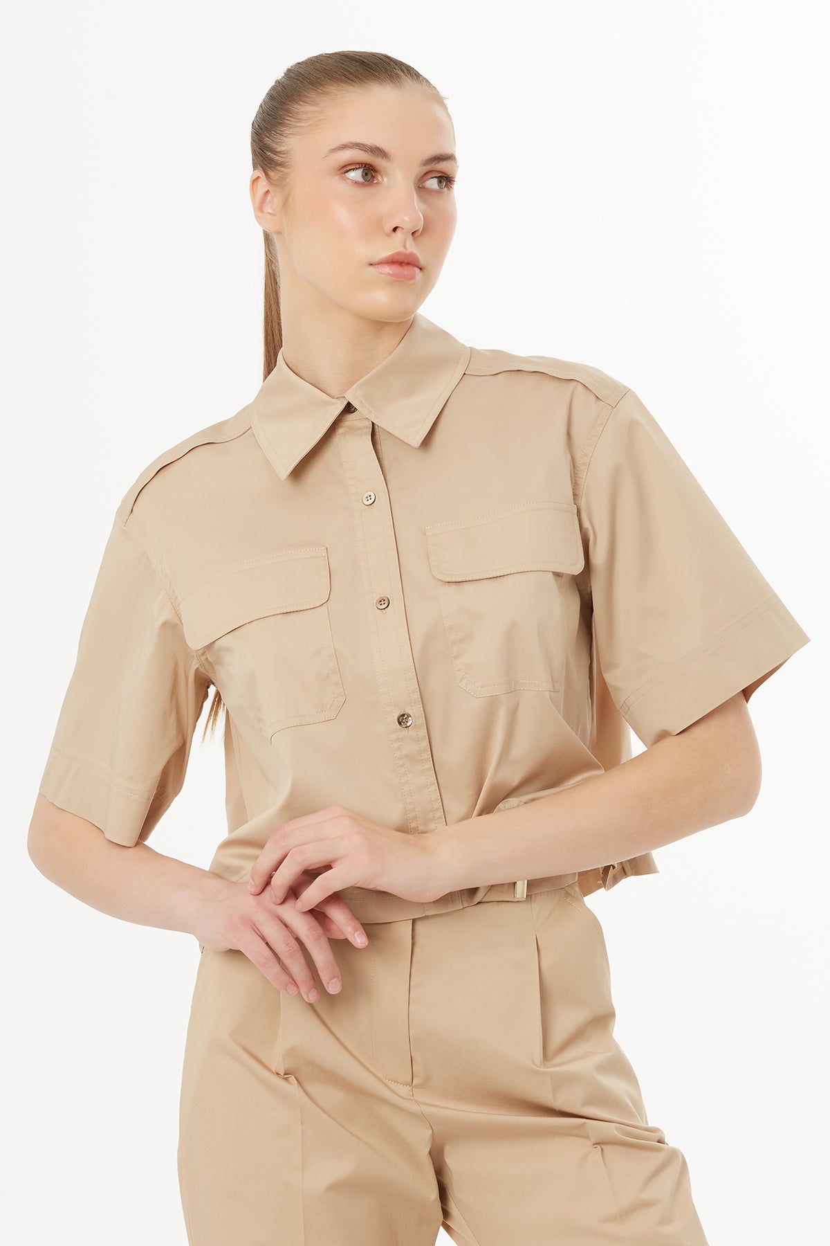 Brown Short Sleeve Shirt