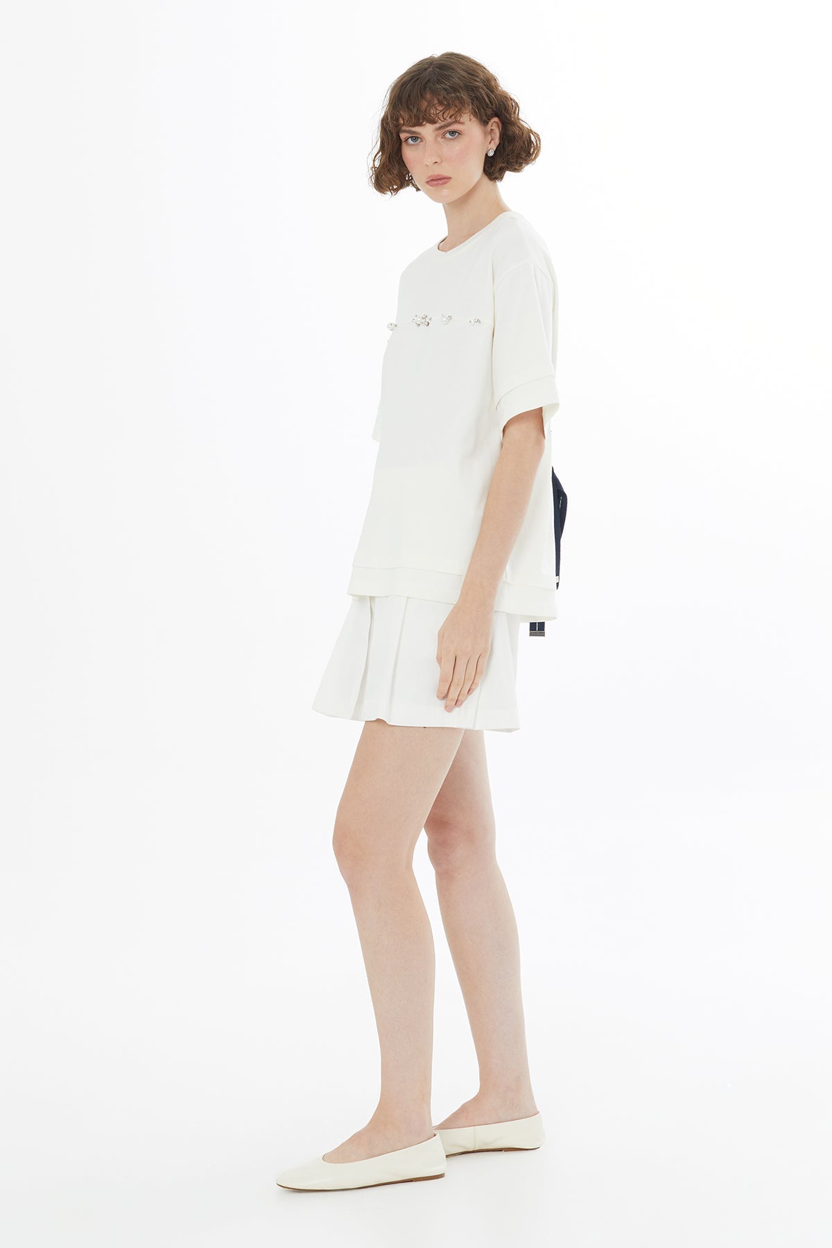 Ecru Accessory Detail T-Shirt