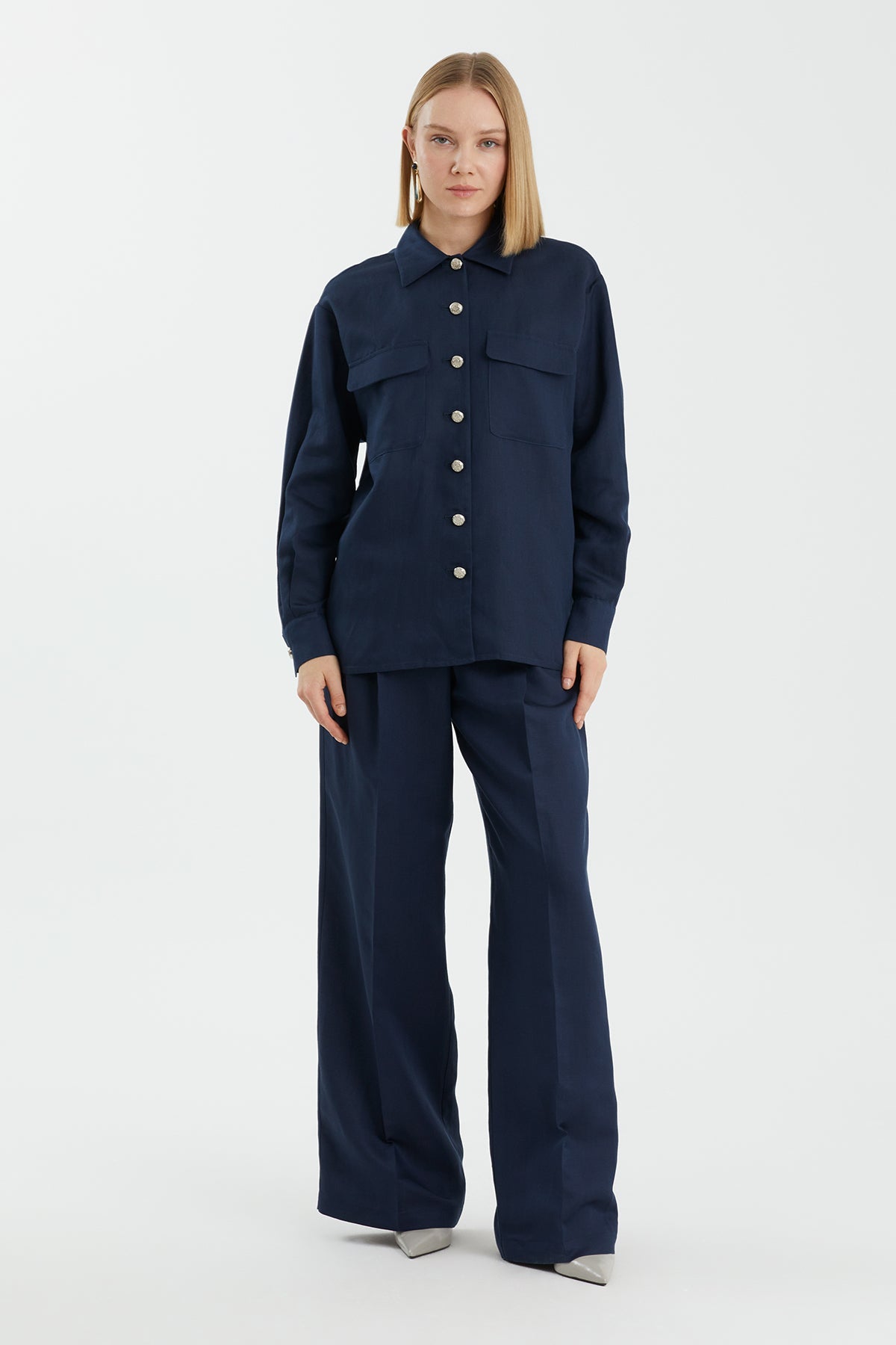 Dark Navy Long-Sleeve Shirt