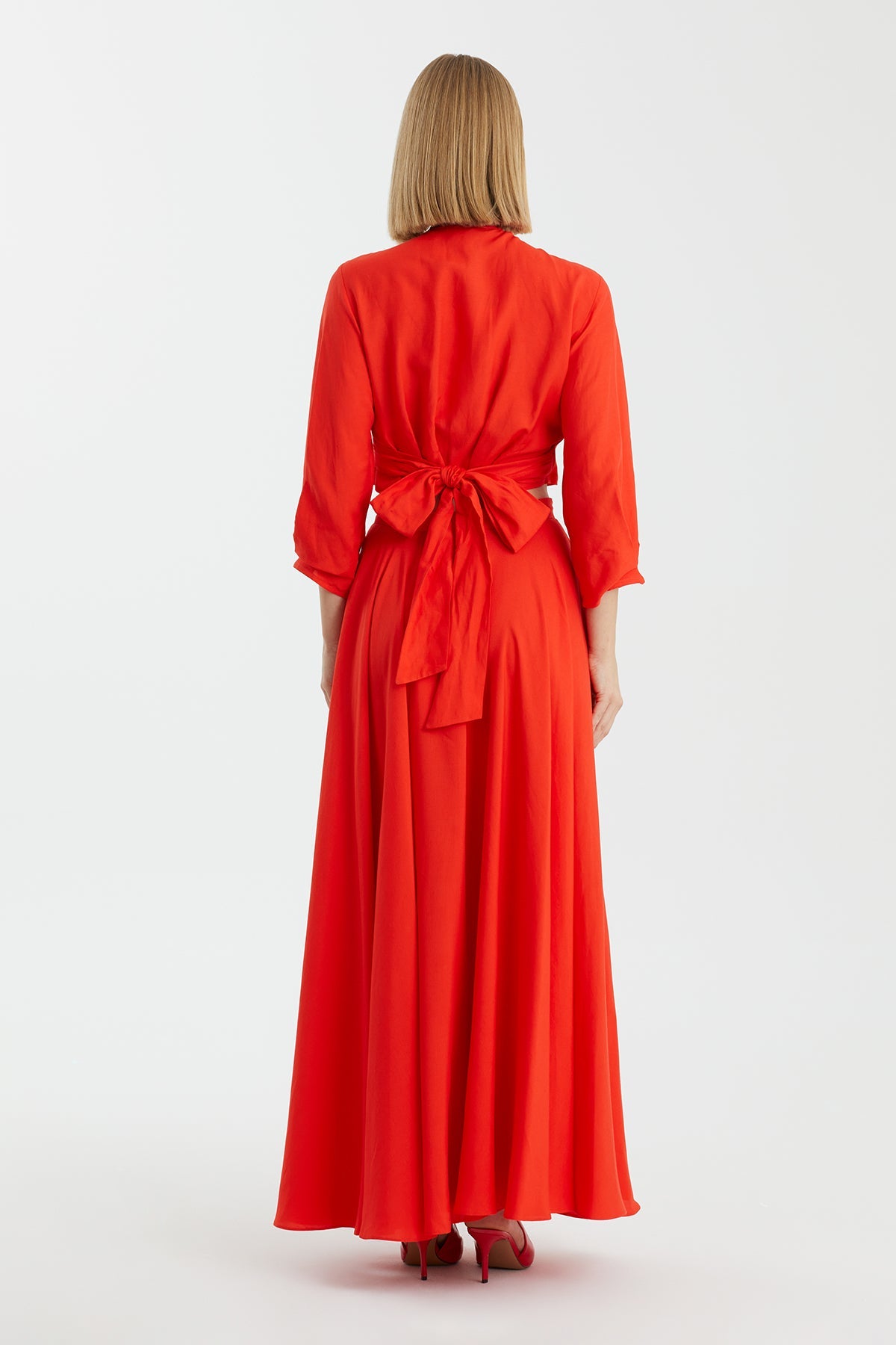 Red Wrap Blouse