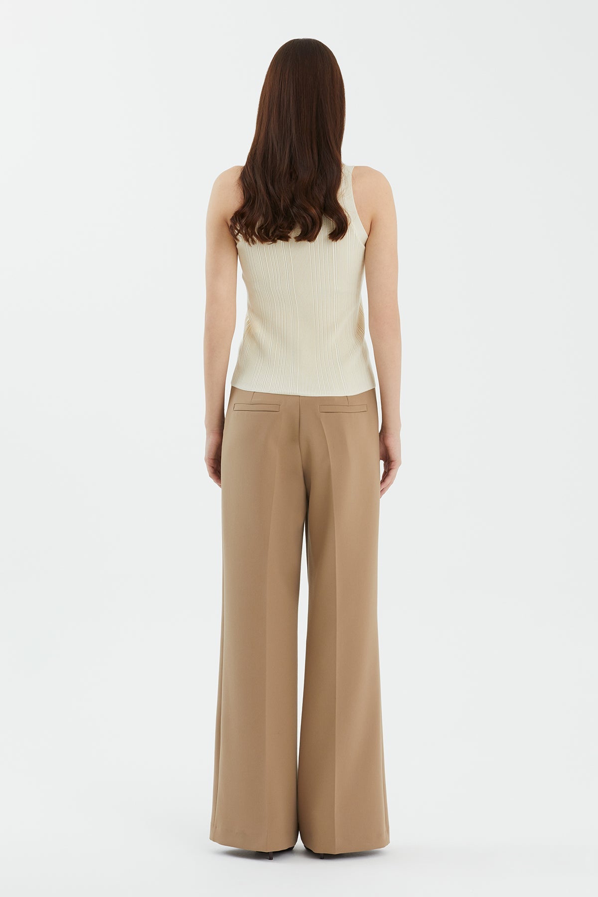 Ecru Silk-Blend Knit Top