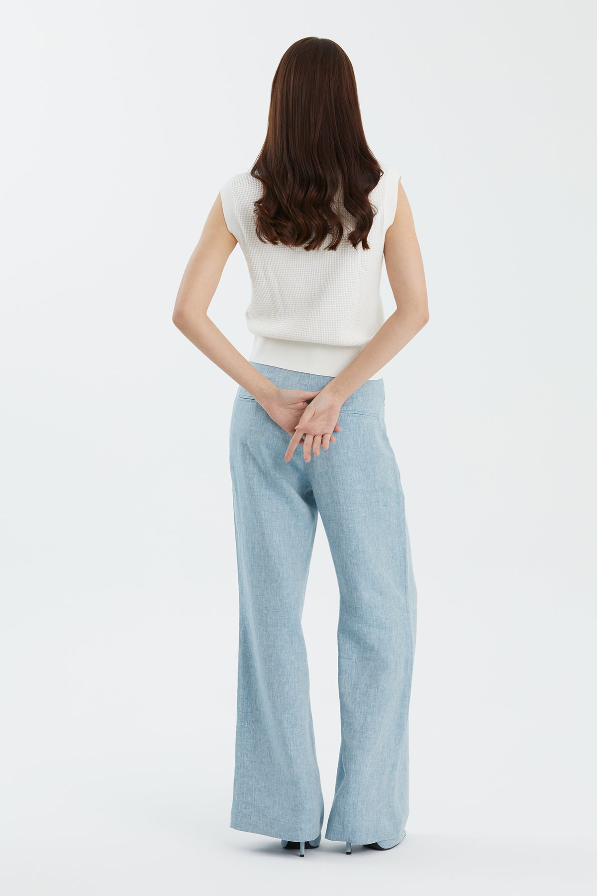 White Classic Polo Neck Knit