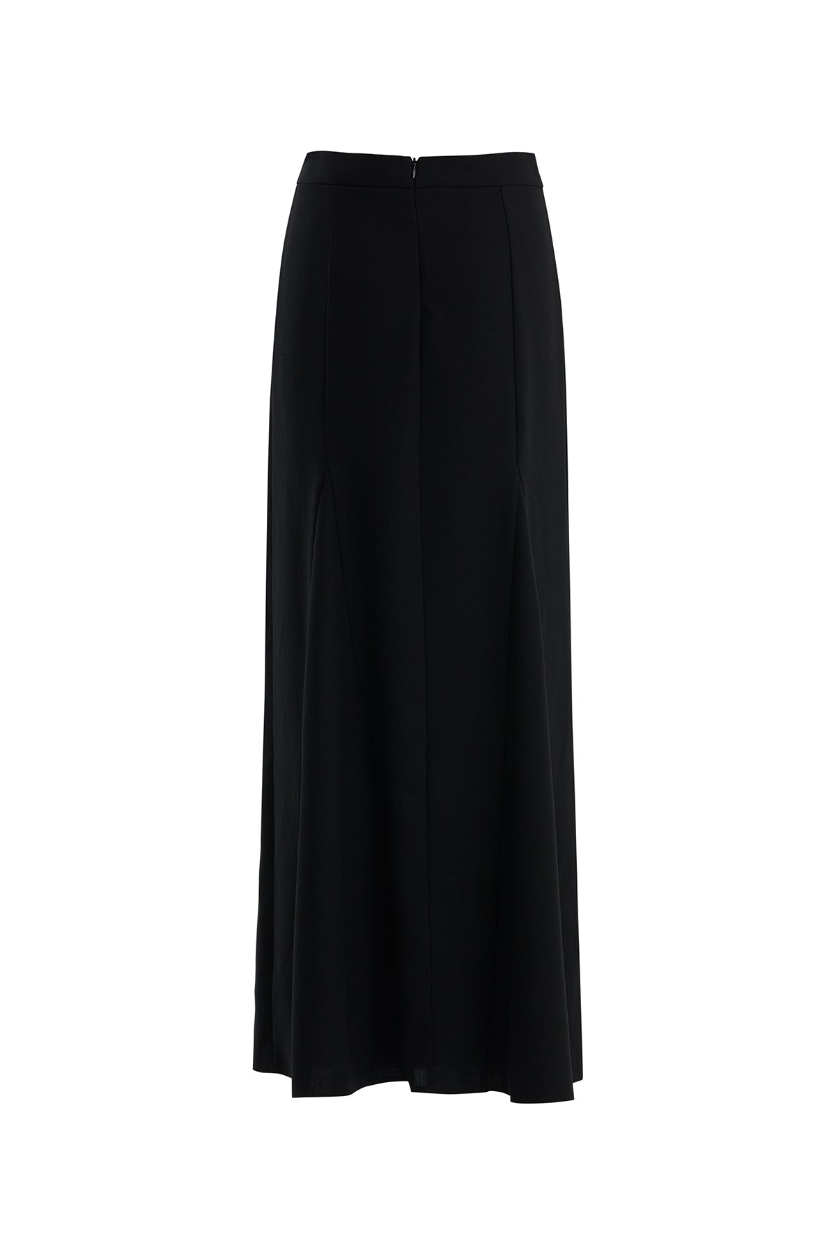 Black Straight-Cut Long Skirt