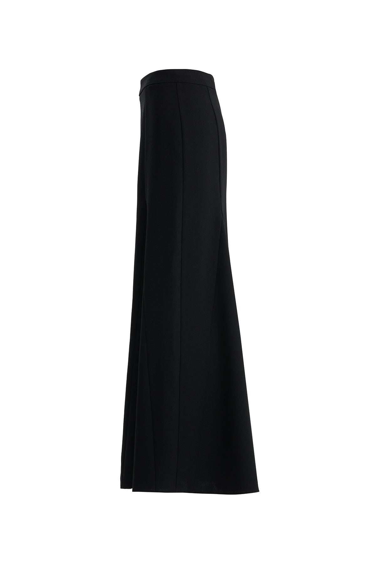 Black Straight-Cut Long Skirt