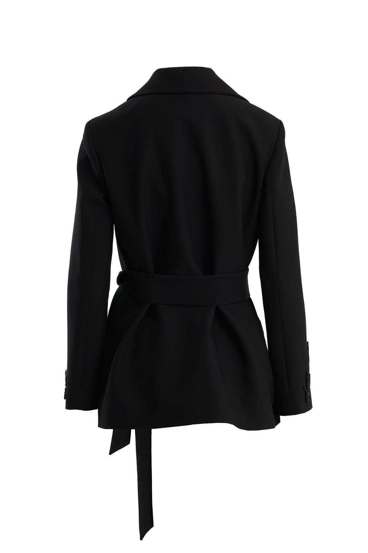 Black Beaded Embroidered Jacket
