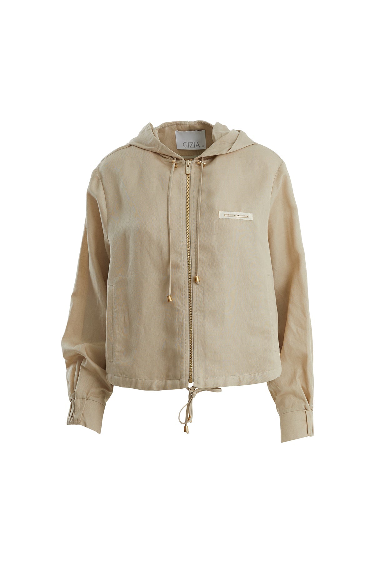 Beige Logo Detail Sweatshirt