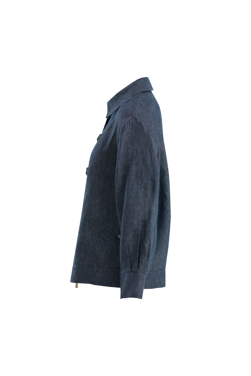 Blue Gold Accessory Linen Jacket