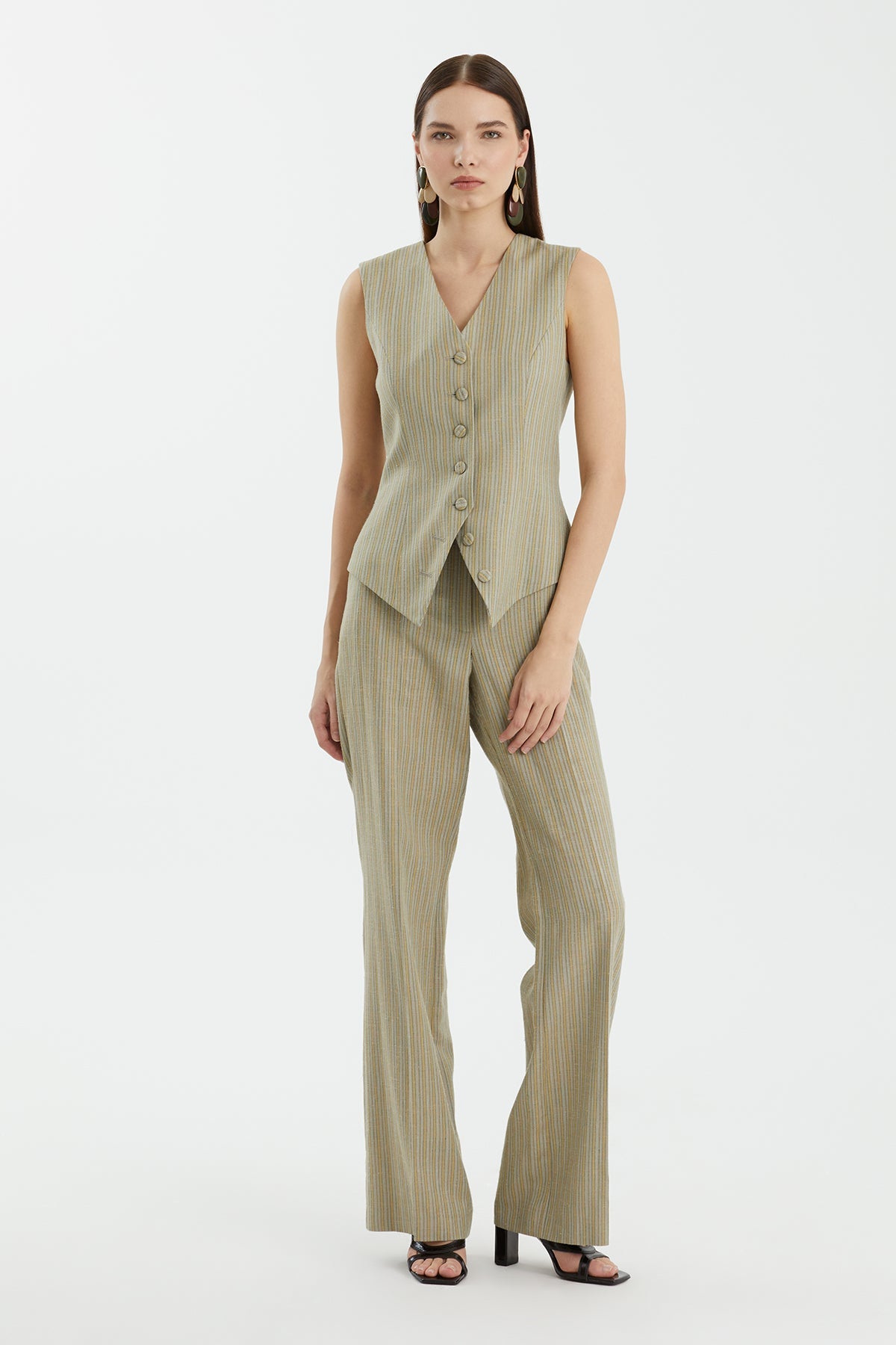Yellow Buttoned Vest
