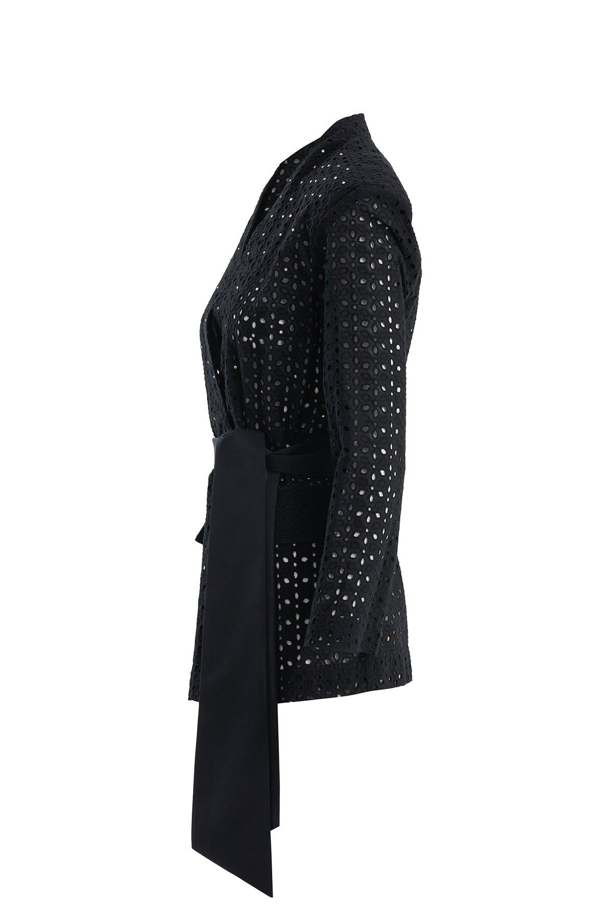 Black Removable Belt Jacket