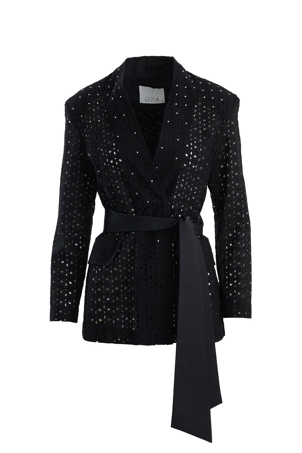 Black Removable Belt Jacket