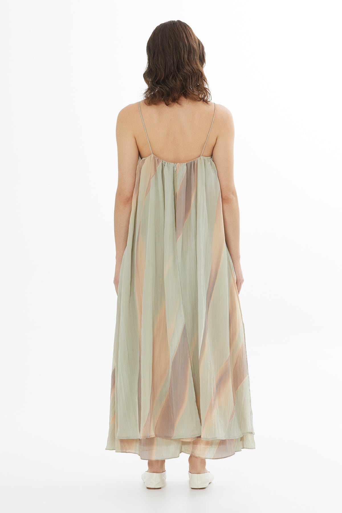 Embroidered Panel Strap Dress