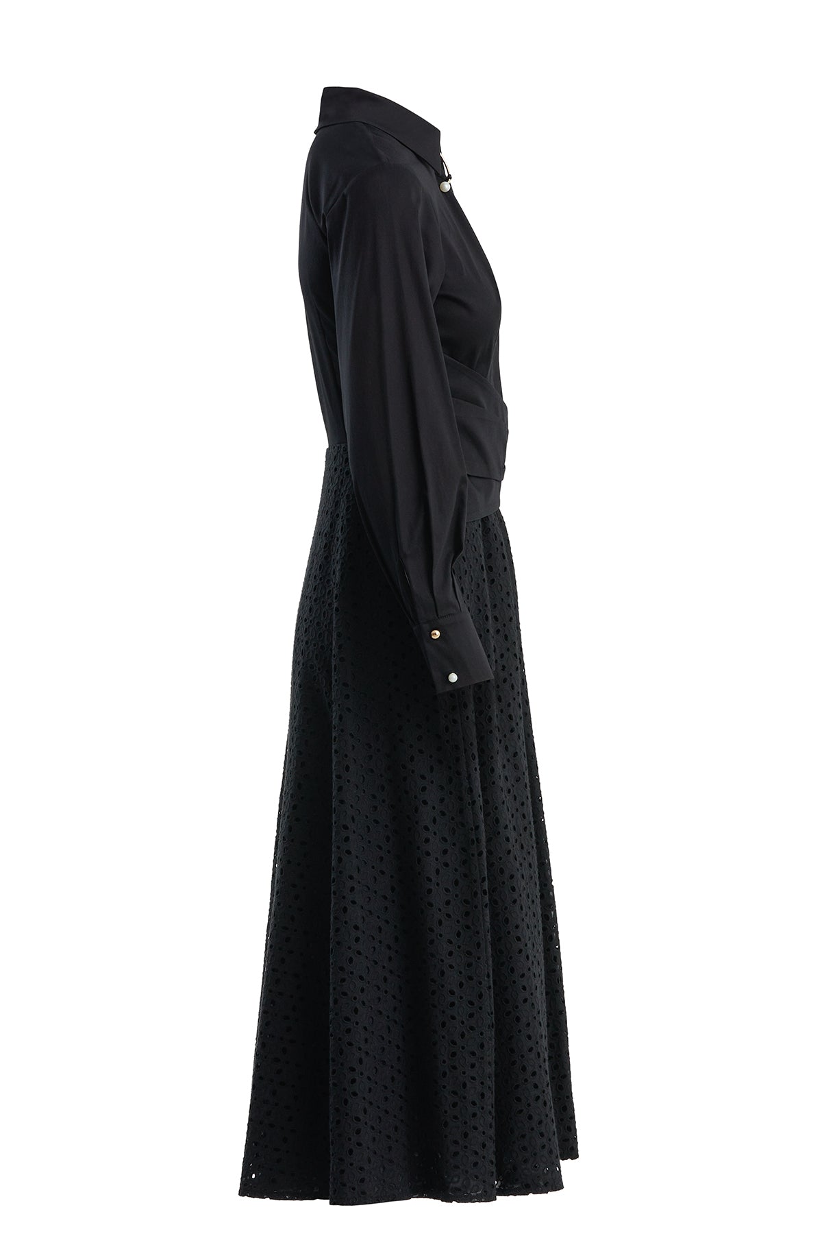 Black Collared Maxi Dress