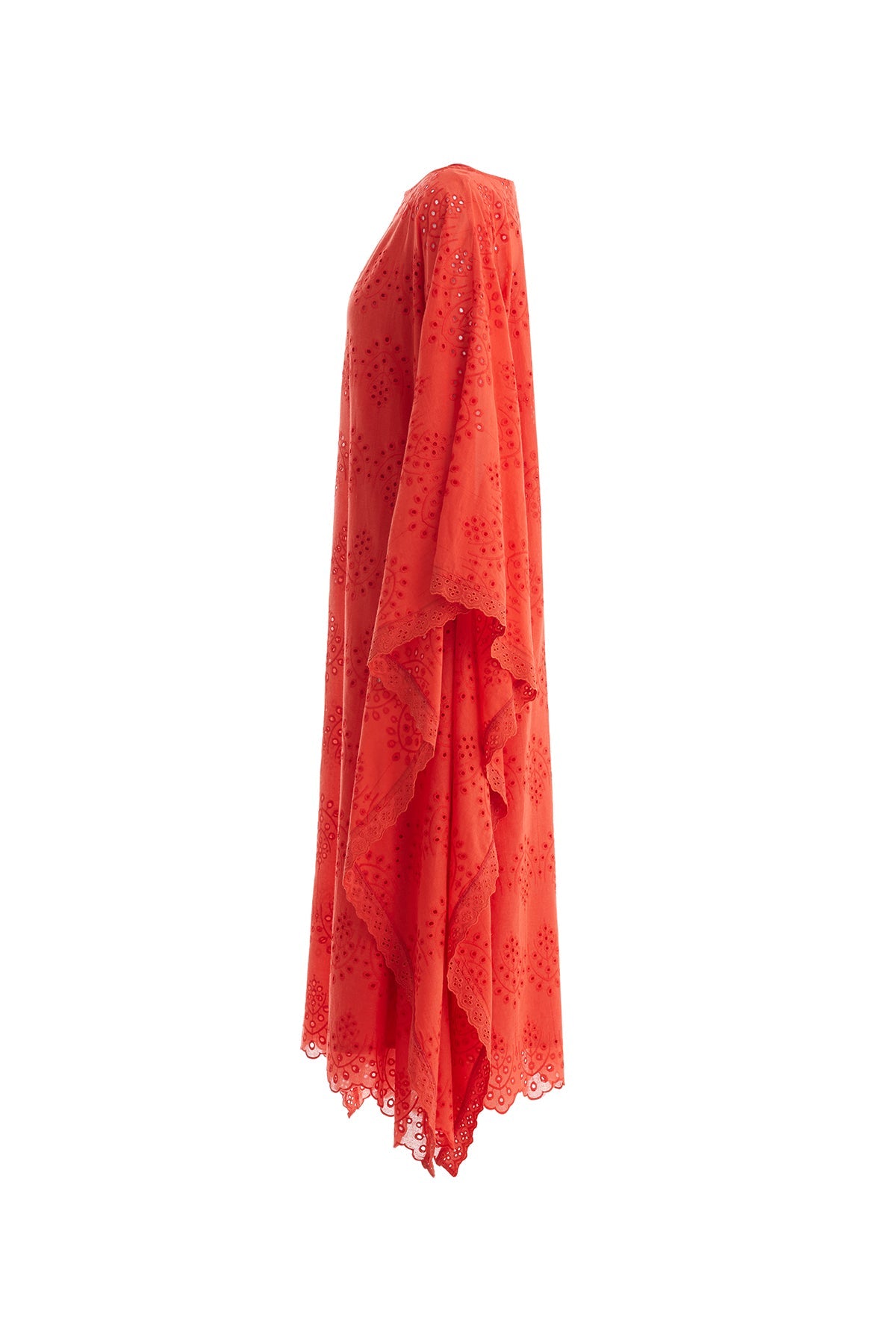 Red Batwing Sleeve Dress