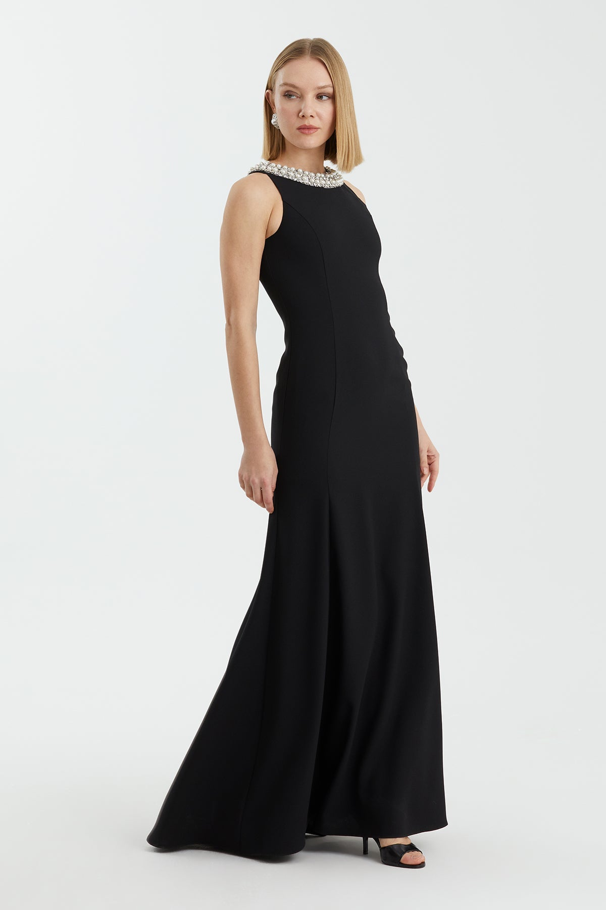 Black Embellished Maxi Dress