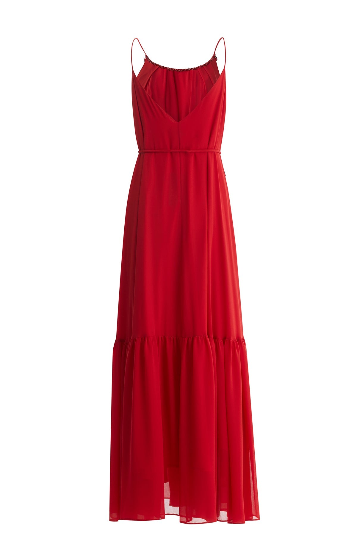 Embroidered Sleeveless Plain Dress