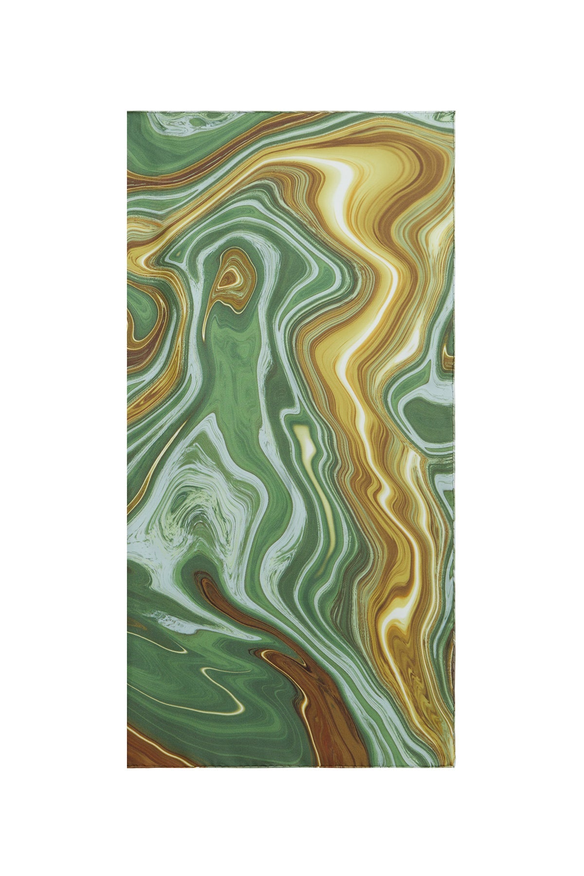 Green Mint Marble Silk Scarf