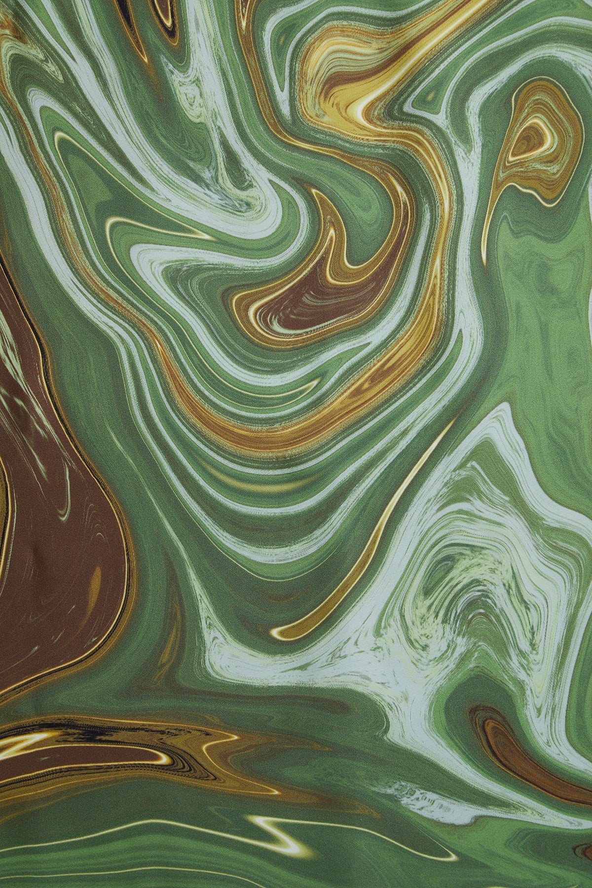 Green Mint Marble Silk Scarf