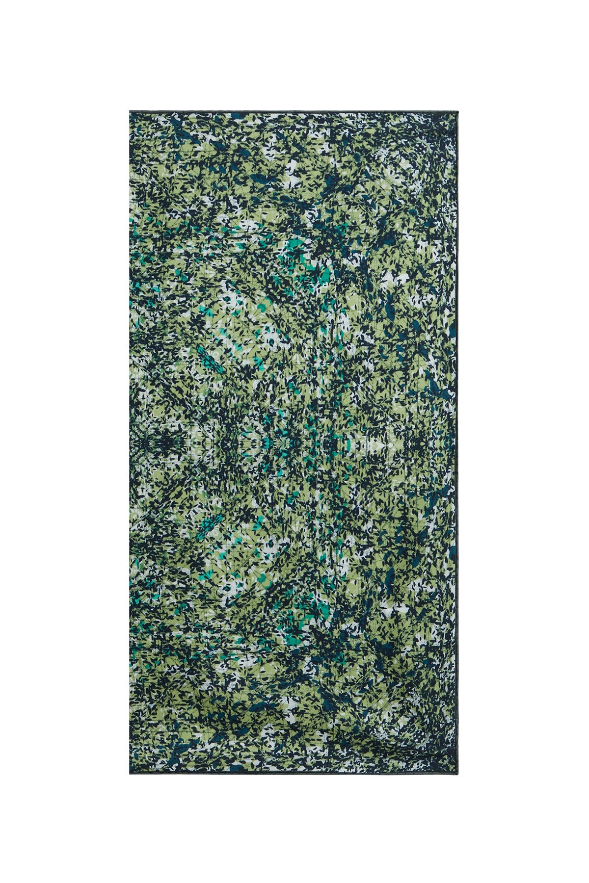 Grey Ethnic Motif Silk Scarf